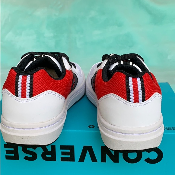 CONVERSE RIVAL OX WHITE/UNIVERSITY RED/BLACK WMNS - Picture 10 of 16